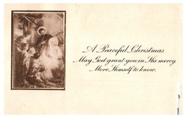 Postcard UDB Peaceful Christmas God Grant You Mercy Birth Of Jesus Chris... - £4.74 GBP