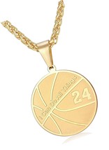 Basketball Number Necklace for Boys Gold Stainless I - £32.49 GBP