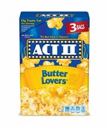 ACT II Butter Lovers Microwave Popcorn 3-Count 2.75-oz. Bags - $4.14