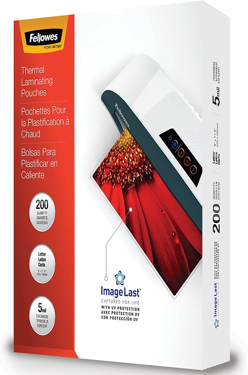Thermal Laminating Pouches, Imagelast, Jam-Free, Letter Size, 5 Mil, 200... - $43.97