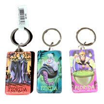 Disney Evil Queen &quot;Florida&quot; Acrylic Keychain Key Ring lot of 3 - $14.85