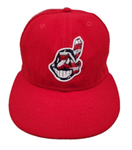 Cleveland Indians Chief Wahoo Stars &amp; Stripes 2009 Fitted Red Hat Sz 7 N... - £221.30 GBP