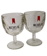 Michelob Beer Glass Goblet Mug Thumb Print Dimple Stemmed Vintage Lot Of... - $343.83 MXN