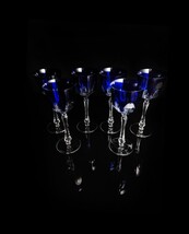 Faberge Regency Goblets in Cobalt  Blue Crystal image 3