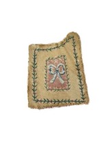 Antique/Vintage Wool Cross Stitch Bow/Floral For Making Pillows - $44.55