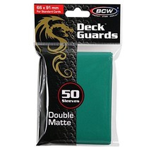 Teal Double Matte Deck Guards Holder with 50 Sleeves - £3.79 GBP