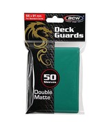 Teal Double Matte Deck Guards Holder with 50 Sleeves - $4.85