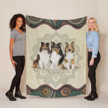 Funny Shetland Sheepdog Dog Mandala Floral Blanket Christmas Gift For Dogs Lover - £43.58 GBP+