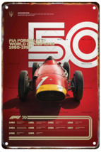 F1 1950s World Champ Grand Prix racing metal wall poster decor Tin Sign ... - £15.01 GBP