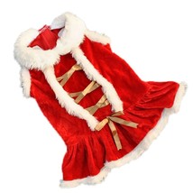 Christmas Dog Girls Dress Costume  Warm Fleece Skirt Clothes Autumn Winter Warm  - £49.69 GBP