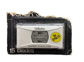 Vtg Gillette Super Stainless The Spoiler 15 Blades  SEALED UNUSED 315-23... - £15.78 GBP