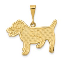14K Gold Jack Russell Terrier Dog Pendant Charm Jewelry 28mm x 25mm - £180.22 GBP