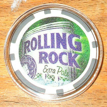 (1) Rolling Rock Extra Pale Beer Poker Chip Golf Ball Marker - Gray - £6.25 GBP