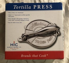 HIC Harold Import Co. 43172 Tortilla Press for 6-Inch Tortillas, Silver - $30.95