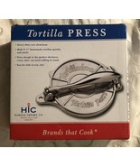 HIC Harold Import Co. 43172 Tortilla Press for 6-Inch Tortillas, Silver - £24.74 GBP