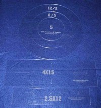 Common Pillow/Fabric Templates. 5 Piece Round Set w/piping 1/8" Acrylic - $47.44