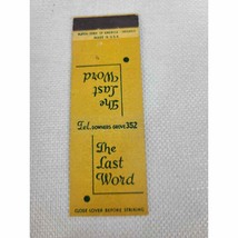 The Last Word Downers Grove ILL Matchbook Cover - £9.41 GBP
