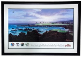 Golf Greats Signed Framed 19x32 PGA Golf Poster Palmer Nicklaus &amp; More B... - £984.90 GBP