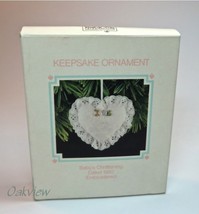 Hallmark 1992 Baby&#39;s Christening NIB-DB Embroidered Ornament BBY1331 - $11.95