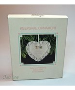Hallmark 1992 Baby&#39;s Christening NIB-DB Embroidered Ornament BBY1331 - $16.34 CAD