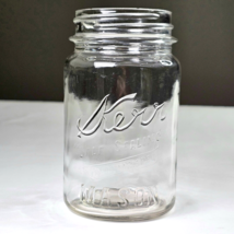 Kerr Self Sealing Trademark Reg Mason Wide Mouth Round Pint Canning Jar ... - £15.63 GBP