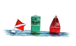 Channel Markers Buoys Vinyl Decal Sticker Truck Boat Car Cooler Cup Tumbler - $6.95+