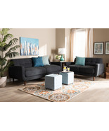 Orrin Dark Gray Fabric Upholstered 2Pc Living Room Set - $25,236.50 MXN