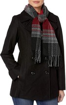 NEW LONDON FOG Women&#39;s Double Breasted Wool Peacoat Jacket Coat w Scarf ... - £68.88 GBP