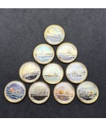 Deutschland 50 Cents Setz Von 10 Münzen Deutsch Kriegsschiffe des 2 Welt... - $1,301.75 MXN
