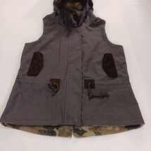 Black Mountain Peak Girls/Women's Brown Vest Size Medium Faux Fur Lined Hoodie image 12