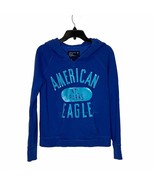 American Eagle Hoodie Size Medium Blue Women NTL Parks Cotton Poly Sweat... - $16.11