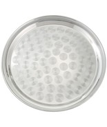 WINCO Round Stainless Steel Tray with Swirl Pattern, 12-Inch - £28.34 GBP