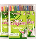 3 Packs of 6 Twist-Up Crayons by Bendon Never Need Sharpened! - €5,89 EUR