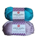 Stitch Studio By Nicole Yarn Lot of 2 Skeins - 82 yards each Lavender &amp; ... - £7.49 GBP