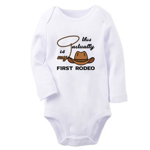 This Is Actually My First Rodeo Funny Rompers Newborn Baby Bodysuits Jumpsuits - £8.88 GBP