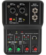 Mini Audio Mixer, 2 Channels USB Portable Live Sound Card Sound Board Co... - $55.48 CAD