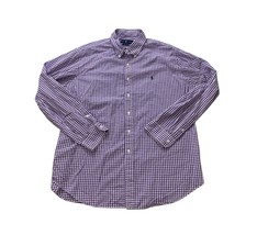 Ralph Lauren Shirt Mens XXL Classic Fit Plaid Purple Button Up Pony Long... - $344.16 MXN