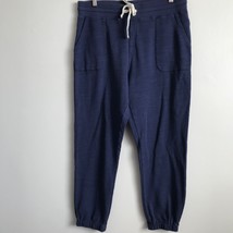 J.CREW Vintage Fleece Jogger Sweatpants M Blue Drawstring Elastic Waist ... - $21.09
