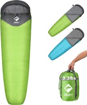 Villey Mummy Sleeping Bag, Lightweight Backpacking Sleeping Bag For, 4 S... - £32.79 GBP