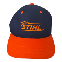 Team Stihl Baseball Hat Cap Adjustable Snapback Blue &amp; Orange - £7.44 GBP