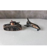 2 Metal Military Pencil Sharpeners Sherman Tank and Colombia Space Plane - £13.93 GBP
