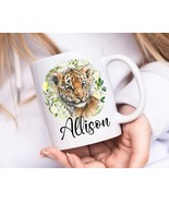 Cute Baby Tiger Coffee Mug, Personalized Animal Mug, Africa Lover Gifts,... - £13.42 GBP