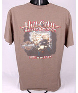 HARLEY DAVIDSON Motorcycles Shirt-L-Green-Sturgus 2009-Mount Rushmore-Hi... - $639.60 MXN