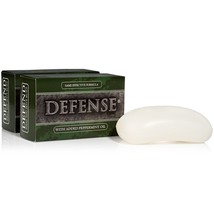 DEFENSE Soap Bar Peppermint 4 oz (2 PACK) 100% Natural &amp; Herbal Grade Tea Tree - £13.57 GBP