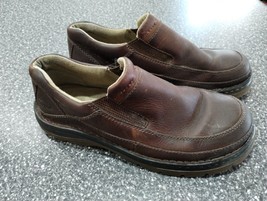 Doc Dr Martens Brown Slip On Shoe Pebbled Leather 11198 Men 9 - $55.82