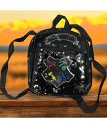 Harry Potter Hogwarts 10” Mini Black Sequined Backpack - £17.64 GBP