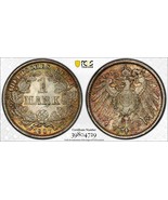 Rare Historical Silver 1907-D Germany 1 Mark PCGS MS64 - 100 Plus Year Old - €226,96 EUR