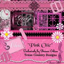 Pink Chic Digital Scrapbooking Kit - £3.14 GBP