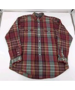 Vintage Ralph Lauren Men&#39;s Long Sleeve Plaid Button-Up Shirt Men&#39;s Size ... - £23.38 GBP