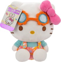 Hello Kitty and Friends 8&quot; Plush with Flower Overalls and Sunglasses Officially  - £32.97 GBP